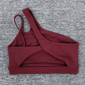 Women Shockproof Sport Bra Women's Beautiful Back Gym Sports Underwear Women Oblique Shoulder Straps Running Fitness Yoga Bra ﻿