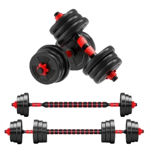 Adjustable 5–44 lbs Dumbbell & Barbell Set – Home Gym Weight Training
