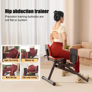 Hip & Thigh Trainer – Adjustable Resistance Leg Abduction Machine with Ropes