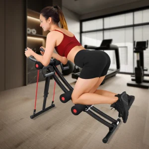 GIKPAL Foldable Ab Machine – Core & Ab Trainer with LCD, 440LB Capacity
