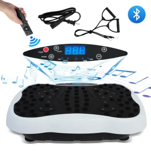 Full-Body Vibration Plate Exercise Machine (330 lb Capacity) with Resistance Bands & Remote