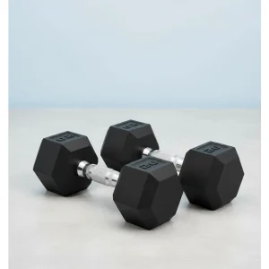 Coated Hex Dumbbell Set – 3 to 50 lb Adjustable Weights for Home Gym Strength Training