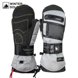 Fashion Professional Winter Thermal Gloves Kevlar Thicken  Warm Waterproof Outdoor Sports Snowmobile Snow Heated Ski Gloves