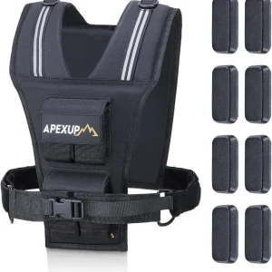 Adjustable Weighted Vest 20/30/40 lbs – Reflective Strength Training Vest for Men & Women