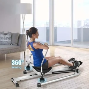Adjustable Double Hydraulic Resistance Rowing Machine for Home Gym