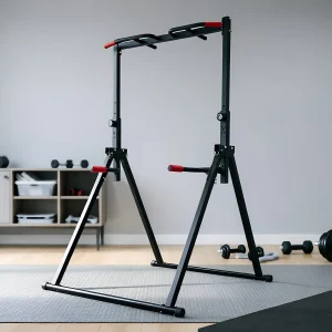 Adjustable Pull Up Bar & Parallel Bar Station – 200kg Capacity Foldable Home Gym